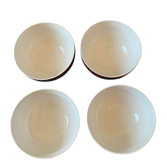 222 Fifth Wexford Porcelain Soup Cereal Bowls Red Tartan Plaid 5.5" Set of 4 New - Picture 12 of 13